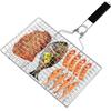 Tragbarer Grillkorb Faltbar Edelstahl Fischgrill BBQ-Gestell Mit Abnehmbarem Griff für Zuhause Outdoor Camping Kochwerkzeug