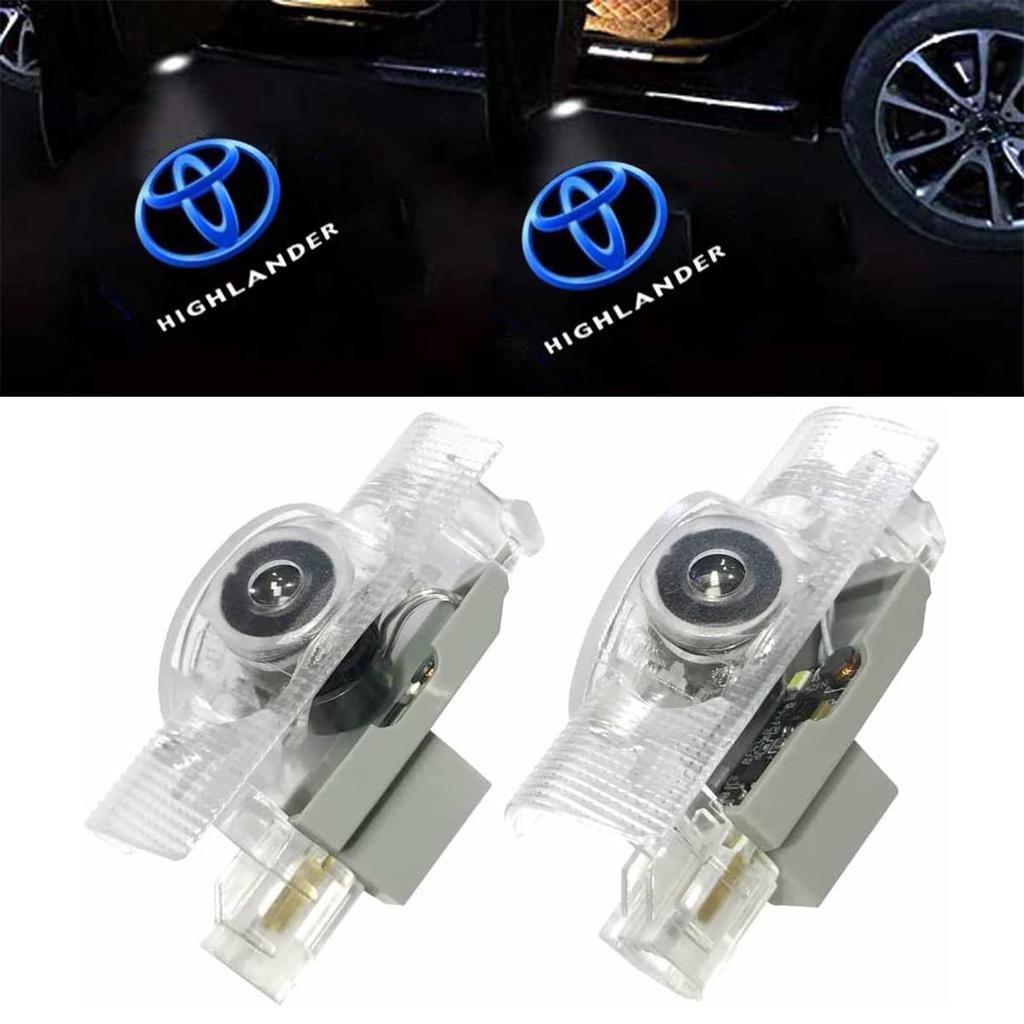XZFLQ Set of 2 Door High Brightness LED Chips Toyota Logo Curtain Lamp Curtain Light Ghost Shadow Light for HIGHLANDER