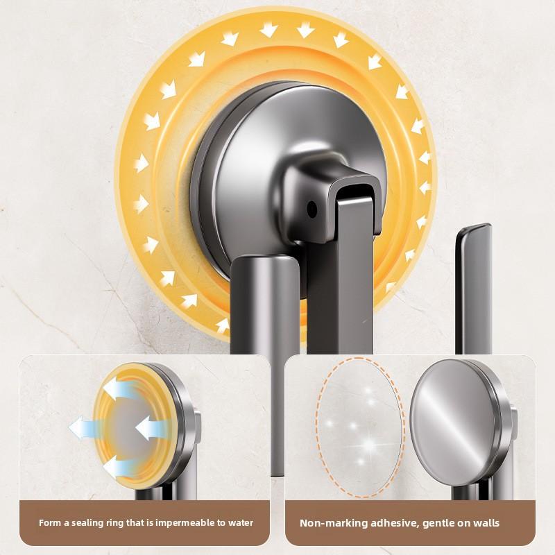 1/2pcs Bathroom Suction Cup Slippers Rack Toilet No Punching Toilet Wall Hanging Shelf Door Hook Drain Storage Tool