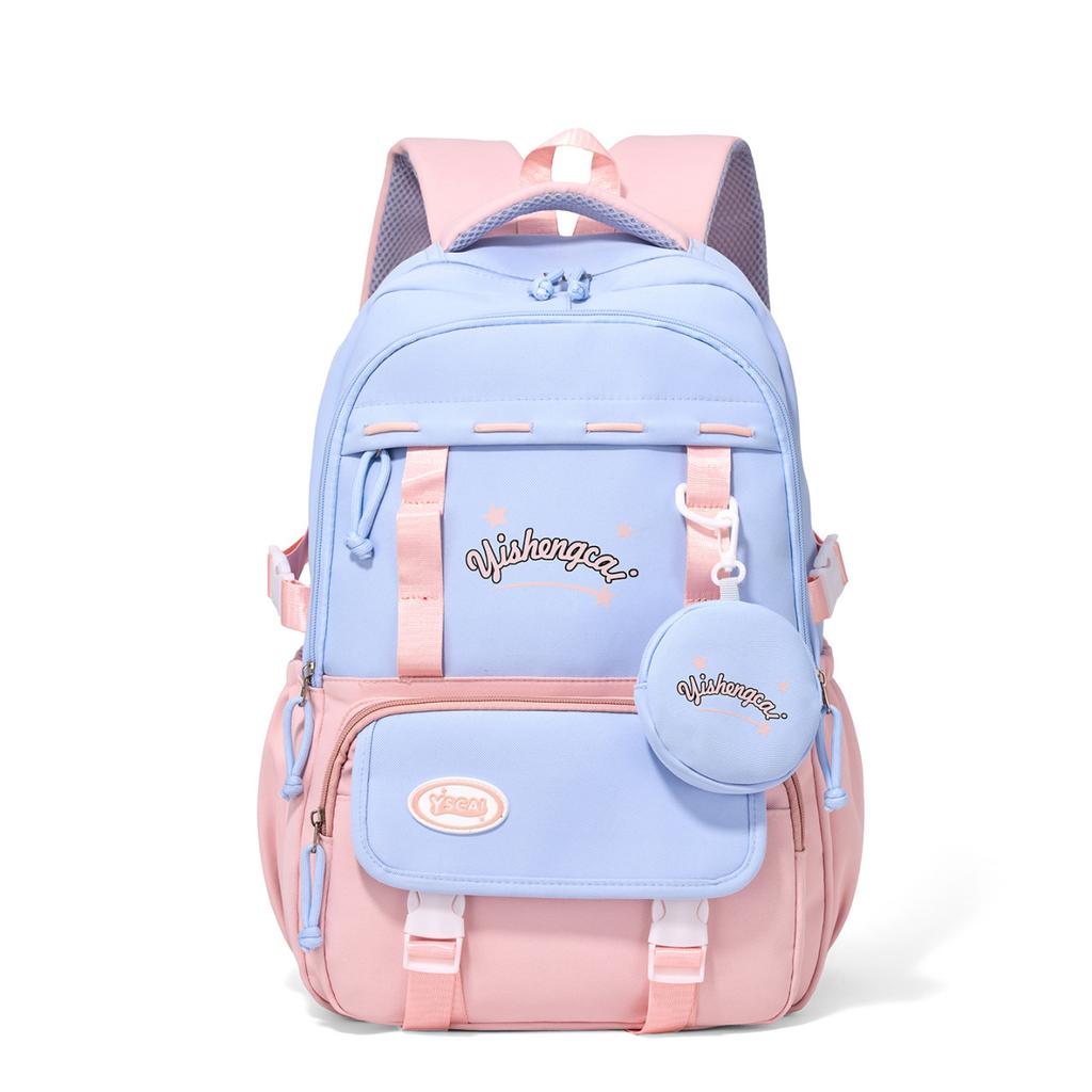 Schoolbag Korean Version Cute Schoolbag Junior High School Student Large Capacity Simple Fashion Versatile Computer Backpack High School Student 