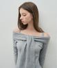 Ledeoli Soft Muffler Off-Shoulder Knit [Melange]