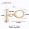 5 Types 18K Gold Plated Brass Round O Toggle Clasps, Dainty Necklace/Bracelet Connect Clasps For DIY Jewelry Making Supplies