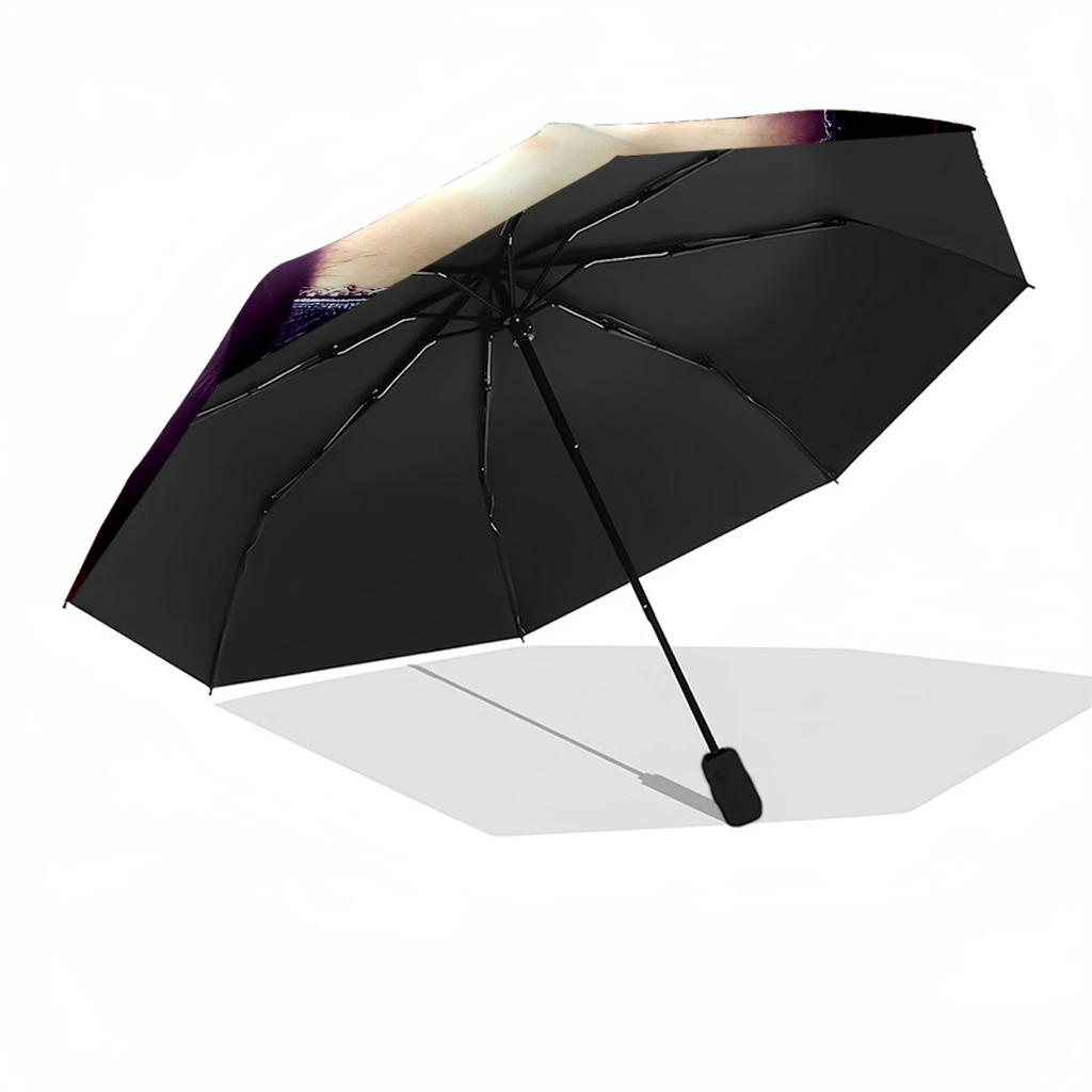 Vampire Diaries Compact Travel Automatic Umbrella Compact 8-Rib Design Foldable Design Travel Essential Fashion Lovers Stylish Gift for Women