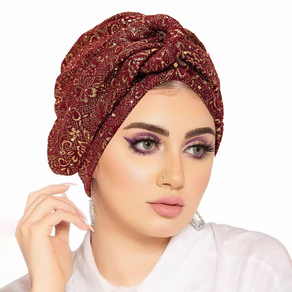 New Crossed Forehead Muslim Hijab Caps Women Wrap Head Ramadan Soft Elastic Ladies Fashion Print Turban Bonnet