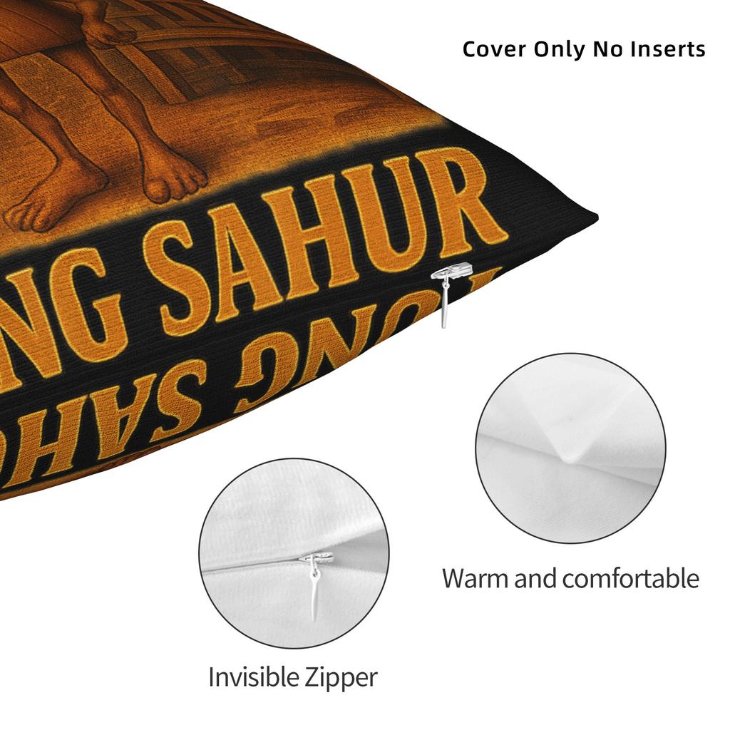 Tung Tung Tung Sahur Italian Brainrot Meme Pillowcases Kawaii Pillow Case For Living Room Sofa Soft Pillow Cover
