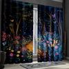Classic Style Polyester Enchanted Forest Curtains Fantasy Flower Butterfly Motifs Magic Themed Bedroom Decor Blackout Set Of 2 Made