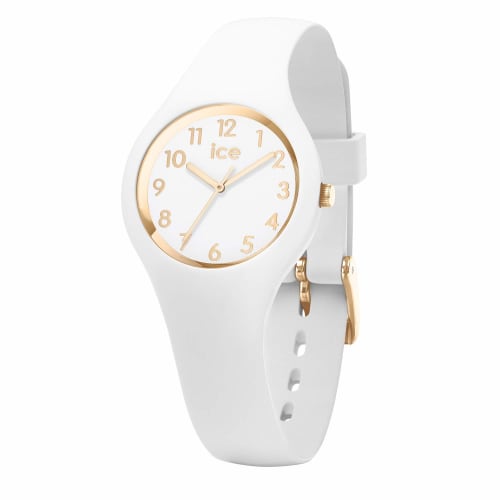 Authorized Ice-watch Women's Watch 015341 ICE glam White Gold Numbers Extra Small