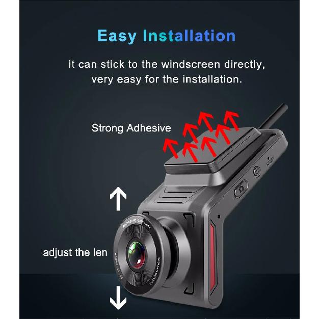 4G Hidden Dash Cam GPS Tracking Support Live Remote Monitoring With Two Camera Video Recording FHD 1080P WiFi Hotspot