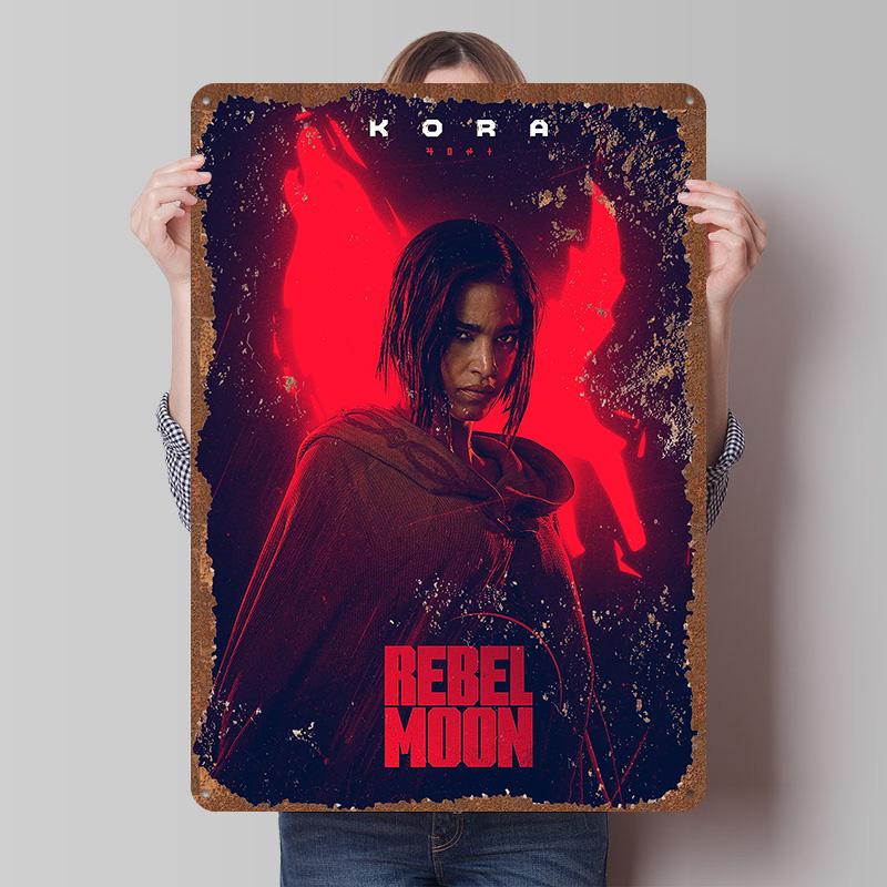Rebel Moon Print Tinplate Posters Customizable Wall Art Retro Vintage Metal Tin Signs for Home and Decoration Gaming Desk Decor