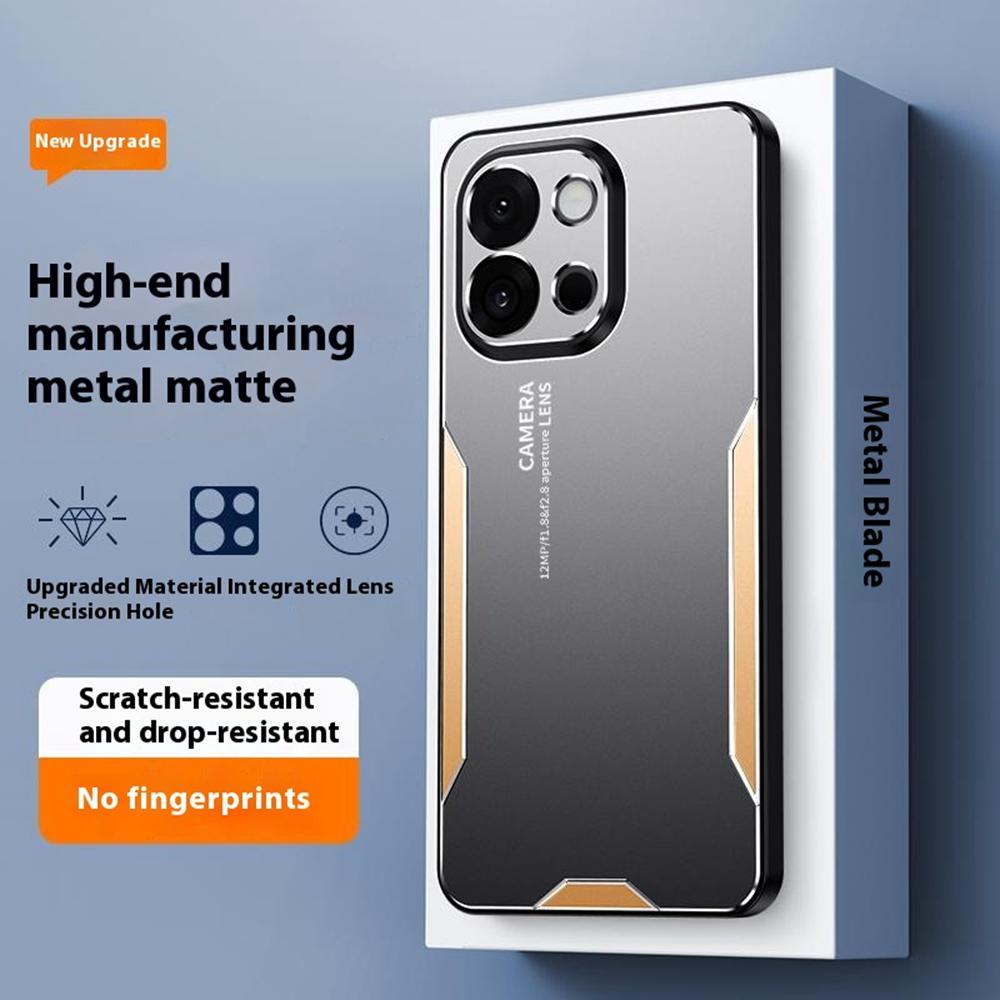 

For OnePlus 13T 5G Phone Case Aluminium Alloy TPU PC Back Cover Gold