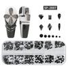 12-Grid Irregular Transparent AB Glass Diamonds for Nail Art