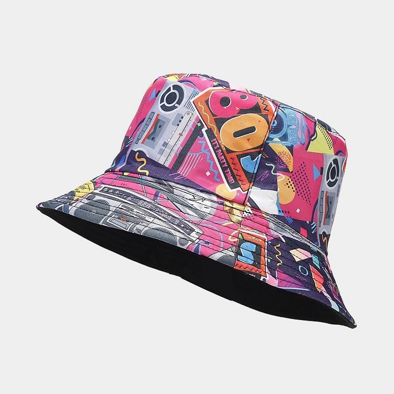 Classic Tape Design Wide Brim Fisherman Hat With Uv Sunblock For Hiking And Outdoors