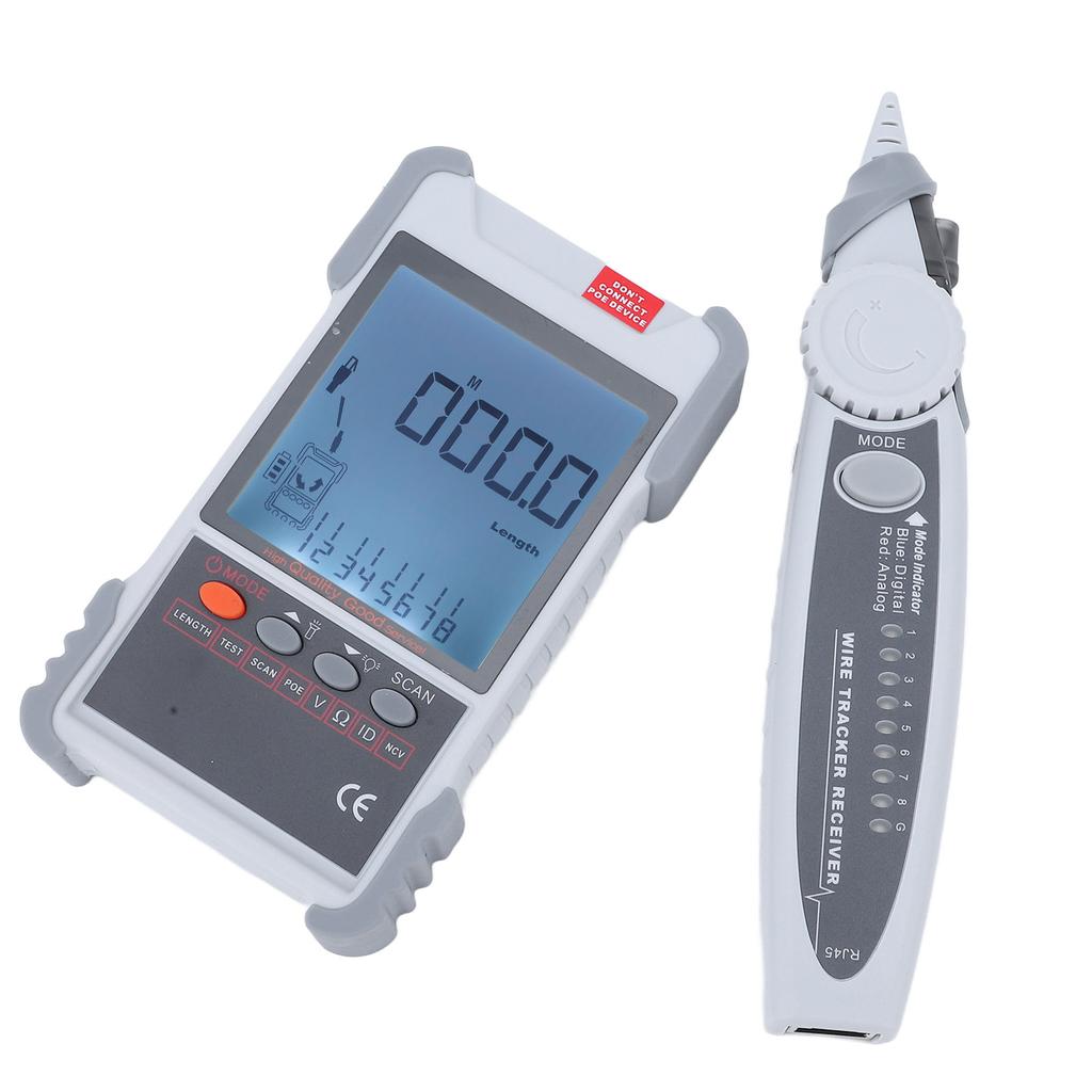 LCD Network Tester Multifunctional ABS Housing Line Finder with Multimeter for Maintenance 400m