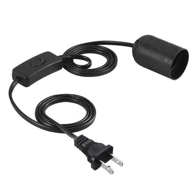 Plastic Black E27 Ceramic Heating Strip Independent Switch Lamp Holder for Reptile Tortoise