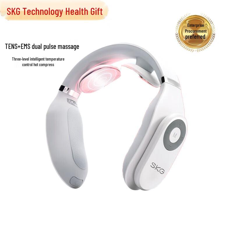 SKG Portable Neck Massager with Heat and Pulse Therapy