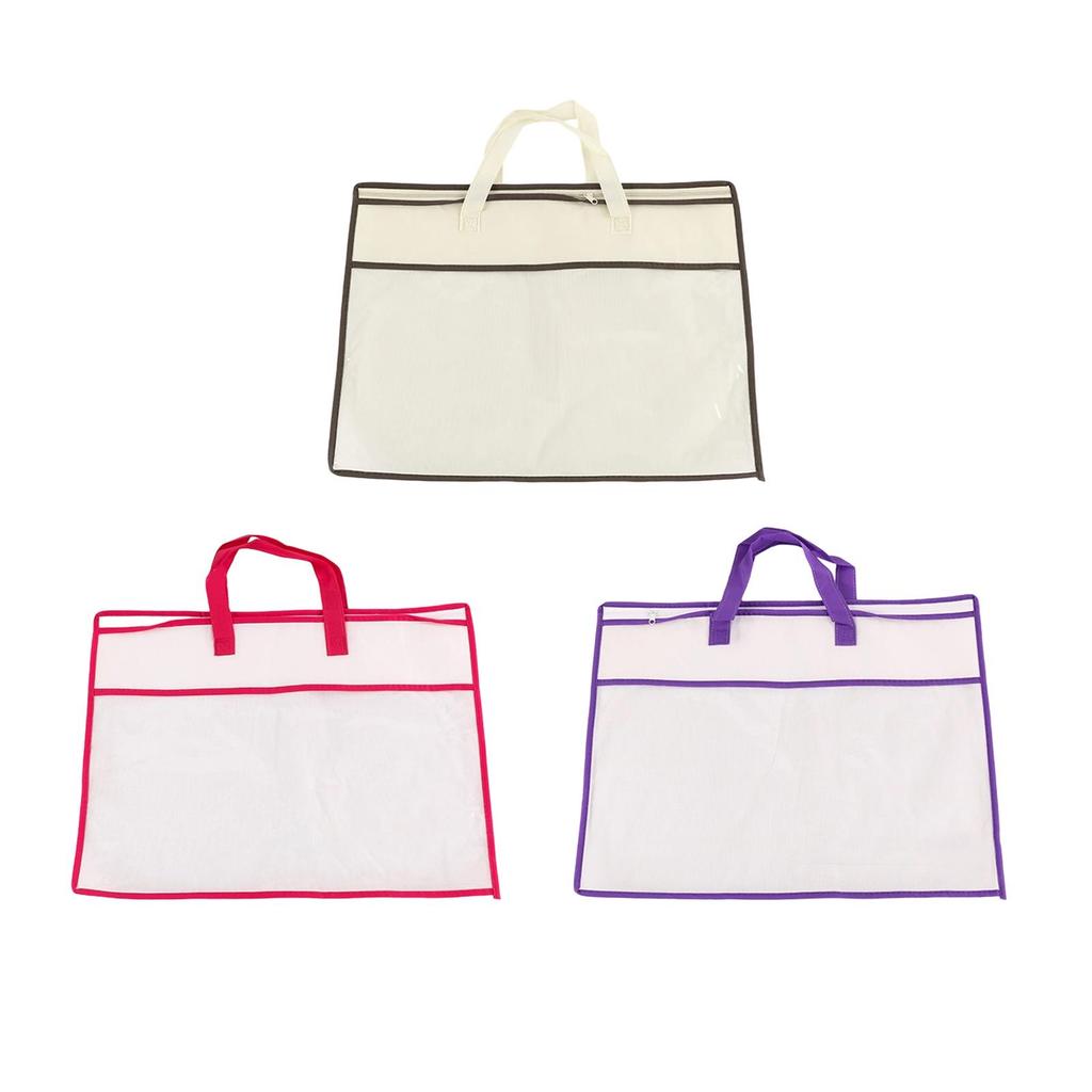 Pillow Storage Bag Handbag Portable with Zipper and Handles Tote Bag Closet