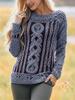 2025 Autumn/Winter 3D Print Round Neck Knit Sweater for Europe & America