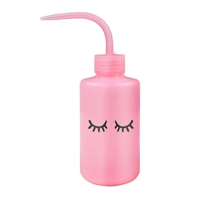 250Ml Empty Diamond Eyelash Clean Washing Bottle Curved Spout Blow Wash Makeup Remover Bottle Eyelash Removal Cleaning Tool
