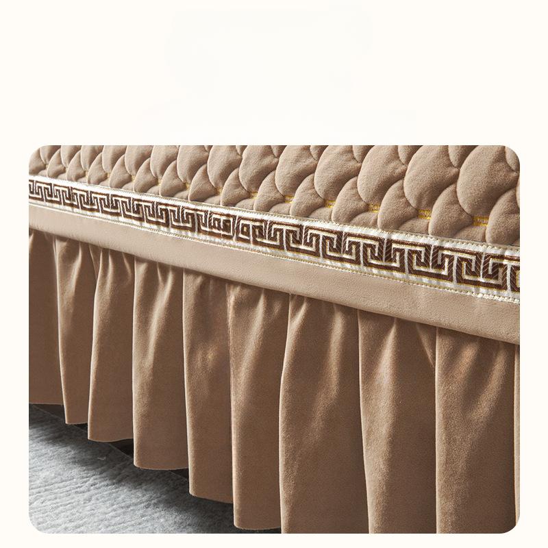 Winter Chinese Sofa Cushion Thickened Non-Slip Cover Cover Four Seasons Universal Solid Wood Cushion Furniture Rosewood Plush Cover Cloth
