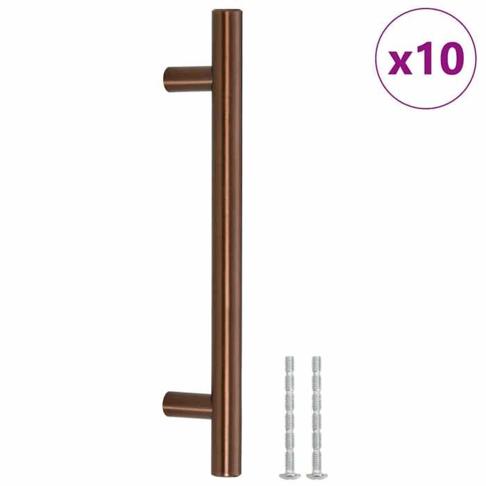 VidaXL Cabinet Handles 10 Pcs, Cupboard Handles, T-Shaped Handles Kitchen Home Interior, Bronze 128 Mm Steel 155374