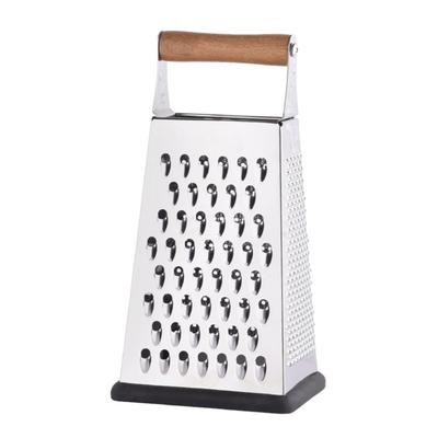 Professional Cheese Grater,Stainless Steels Metal Box Grater with Handle,4 Side Handheld Kitchen Food Shredders Potato