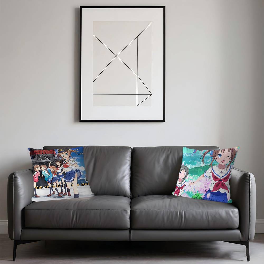 Anime H-High School Fleet Cushion Cover Decorative Pillow Sofa Home Decor Case Pillow Cases