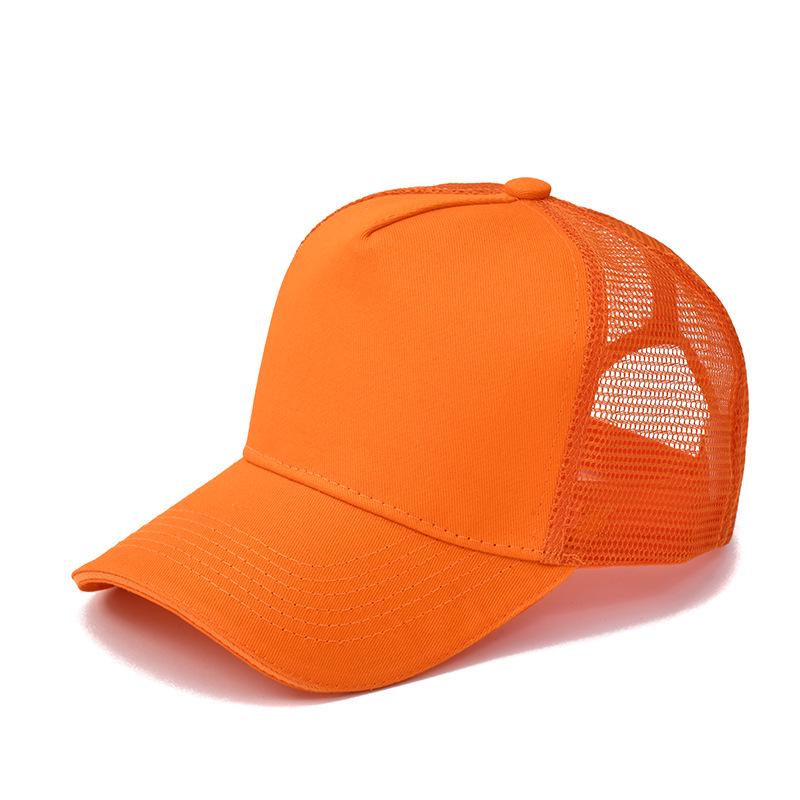 Mesh Summer Trucker Cap with Logo Embroidery - Perfect for Team Building and Baseball Events