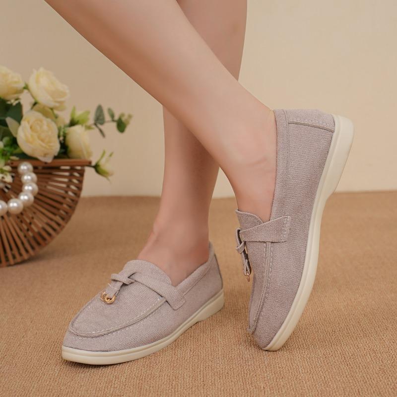 

2024 Брендовая женская обувь Большие размеры Женские туфли на плоской подошве Модные повседневные туфли на плоской подошве Лидер продаж Круглый носок Твердые плоские тапочки Zapatos 36