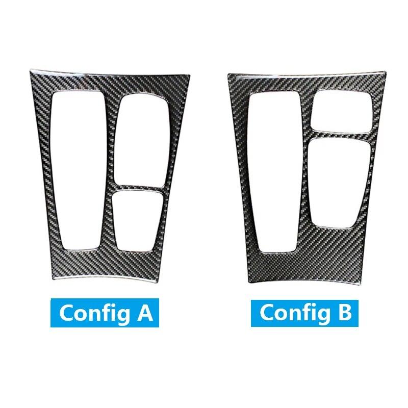 Carbon Fiber Car Center Control Transmission Shift Panel Cover Decor Sticker For BMW X5 E70 X6 E71 2008-2013 Auto Accessories
