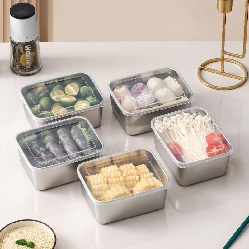 Cmaos 3-Piece 316 Stainless Steel Food Containers