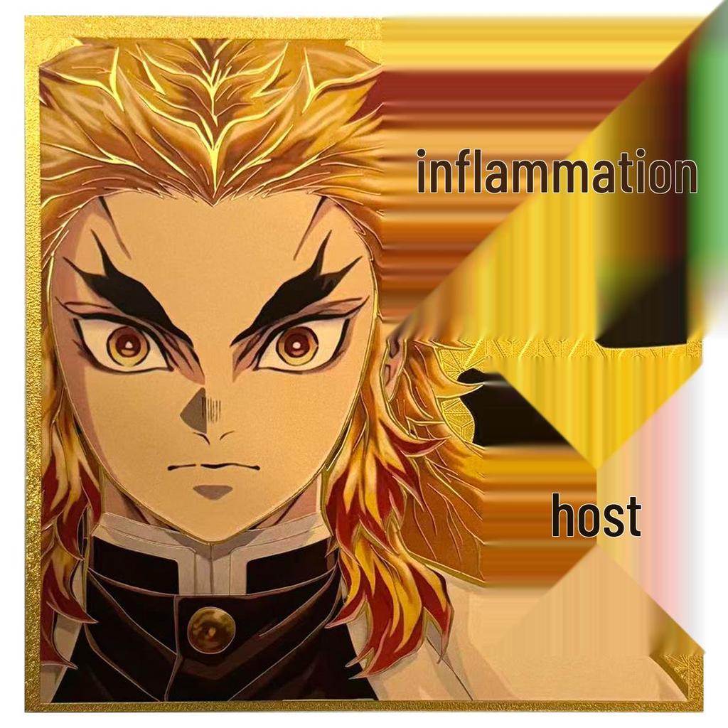 Demon Slayer Flame Pillar Lenticular Card - Commemorative Embossed Gift