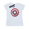 Marvel Womens/Ladies Captain America Splatter Shield Cotton T-Shirt
