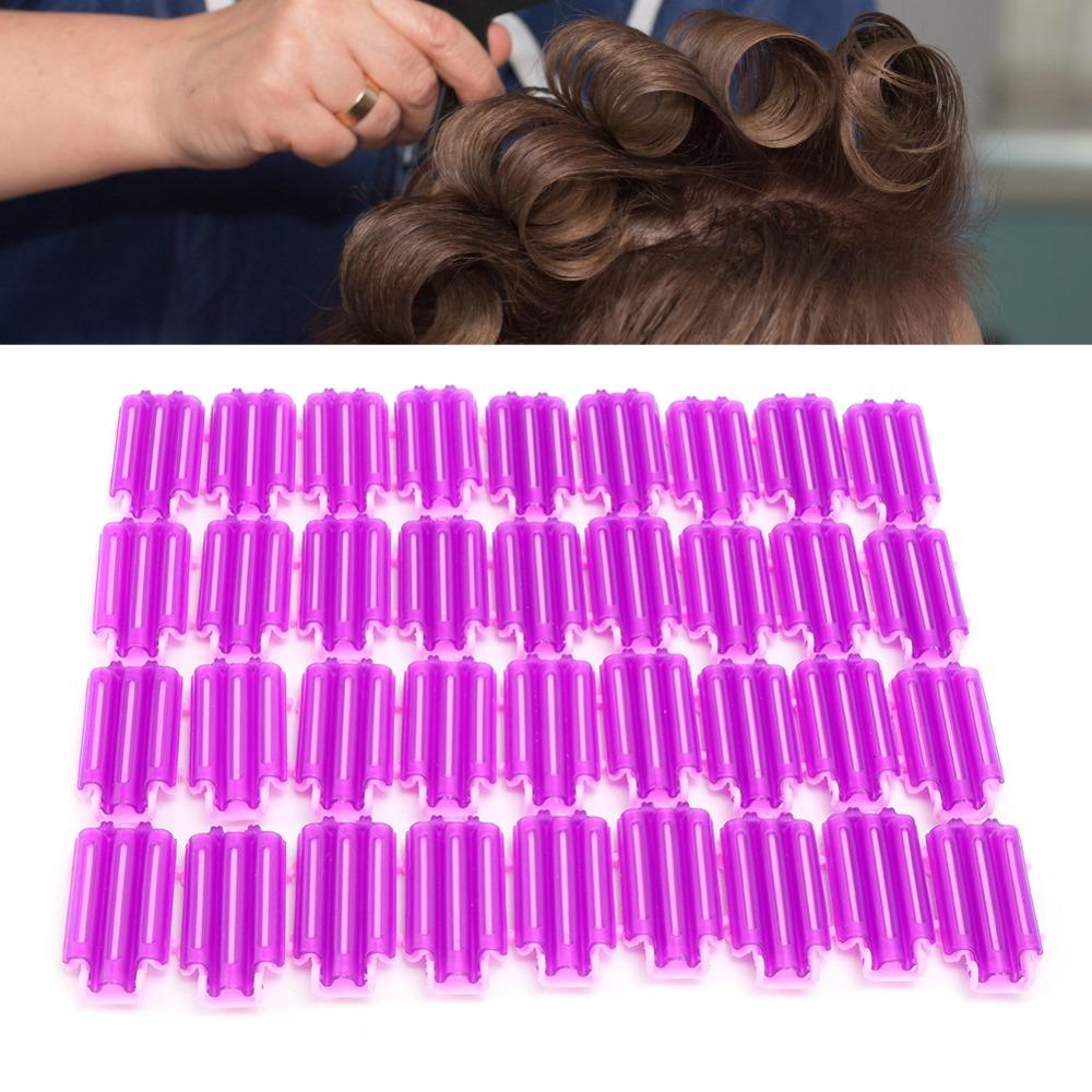 45pcs Crinkle Design Hair Perm Clips PP Curly Hair Makers Volume Hair Rollers  Salon Use