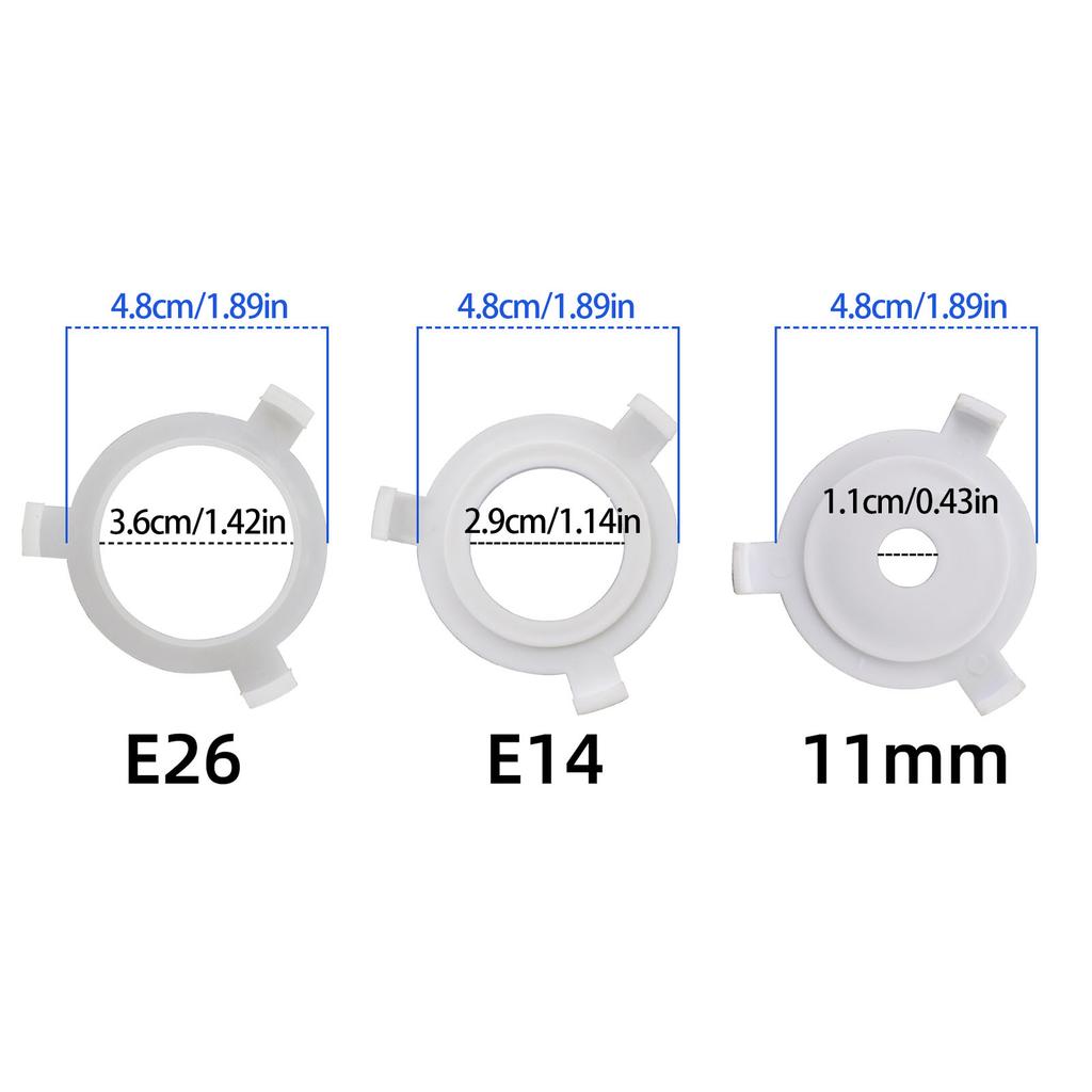 10Pcs Lampshade Adapter Rings Converter Lamp Accessories Light Shade Replacement Part Washer Adapter E27 to E26/E14/11mm
