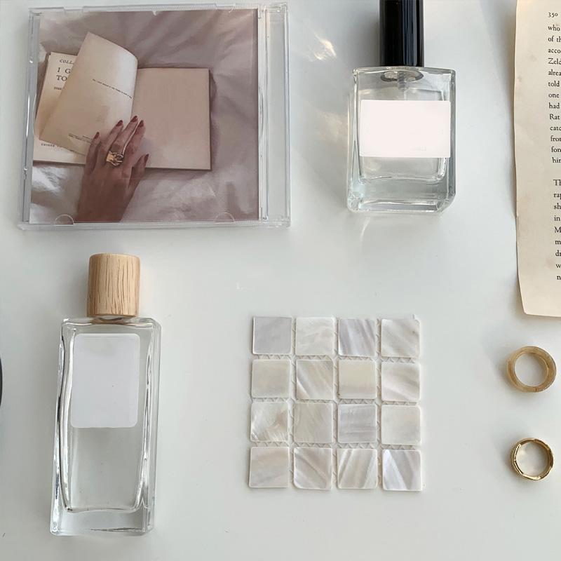 1Pc Heat Insulation Coaster Ins Style Room Decoration Pads Natural Conch Shell Mats Photography Props Mosaic Square Coaster