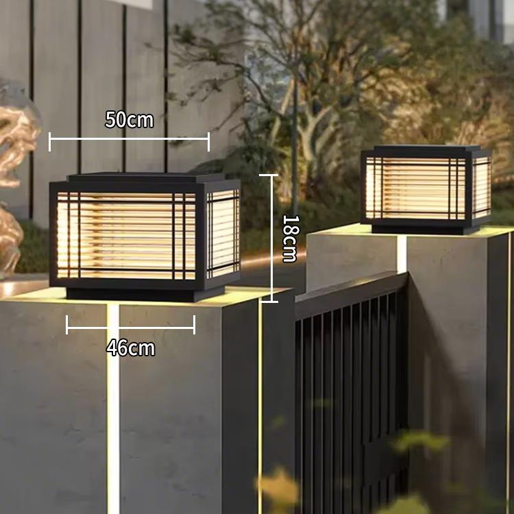 Waterproof Outdoor Post Lantern Garden Floor Fence Household Solar Column Lamp Led Pillar Lights 220 V Pier Mounted Post Light