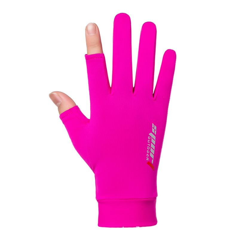 

Men and Women Ice Silk UV Protection Gloves, Quick-Dry Breathable Summer Gloves for Cycling Driving Fishing Outdoor Activities рожевий