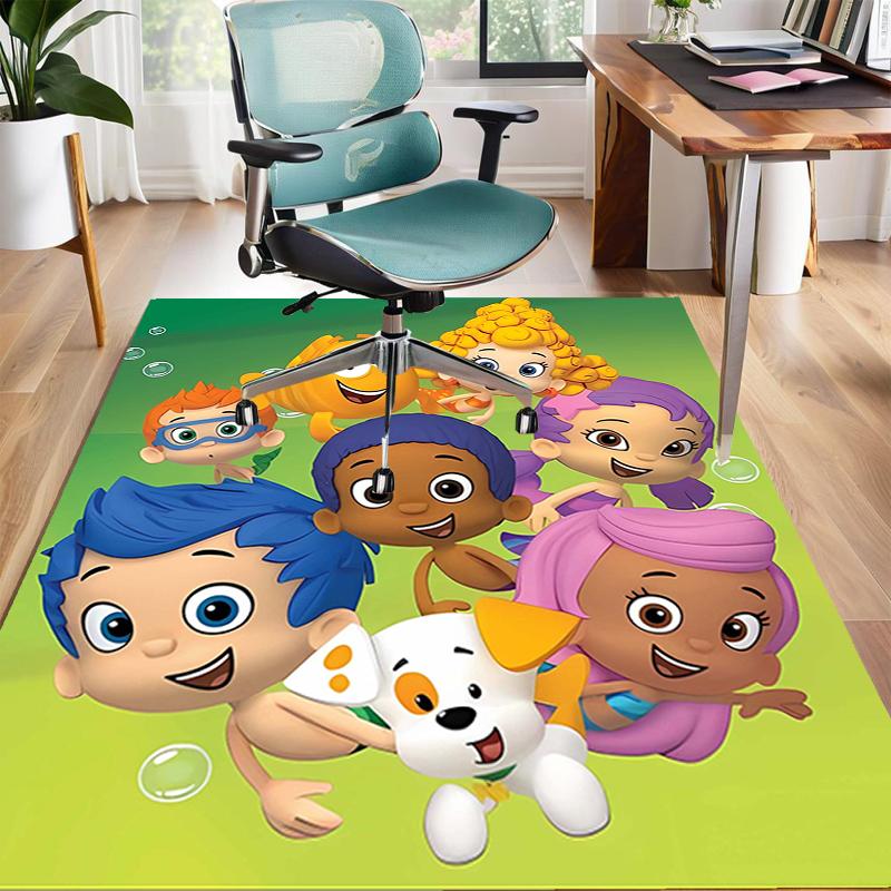 1pc Bubble guppies Design Area Rug - Non-Slip, Soft & Cozy Floor Mat for Living Room, Bedroom, Office - Indoor/Outdoor Decorative Carpet