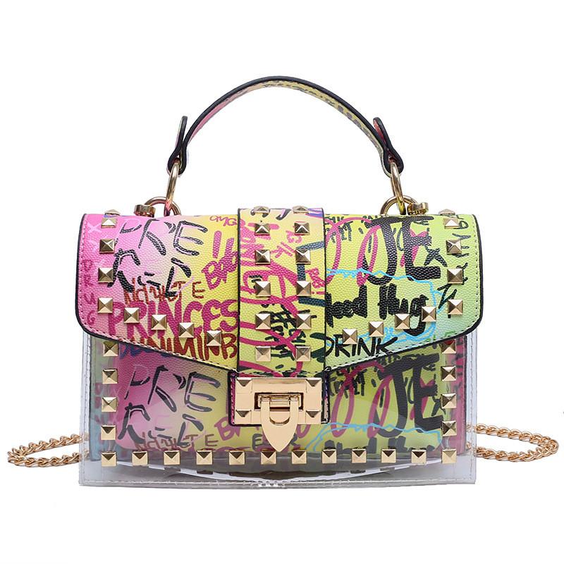 Transparent Jelly Purse With Lock Closure For Casual Outings And Trendy Looks