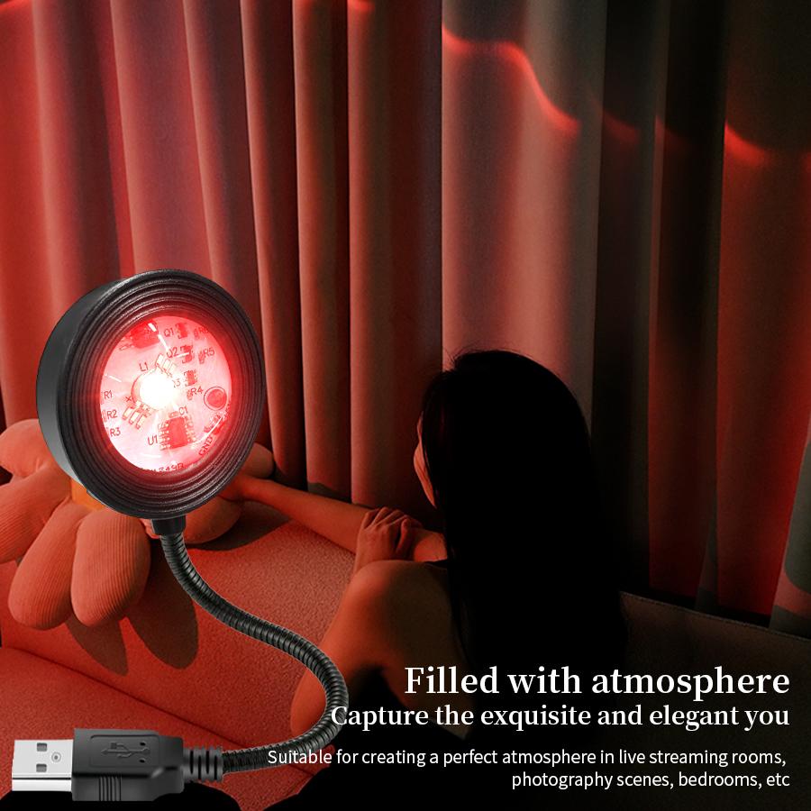 Colorful Sunset Light USB 5V Projection Light with Remote Control Party Decoration Light Bedroom Living Room Wall Photography