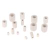 100Pcs Single Bore Ceramic Tube Tubo isolante resistente a altas temperaturas Pacote de fios eletrônicos Bucha de porcelana