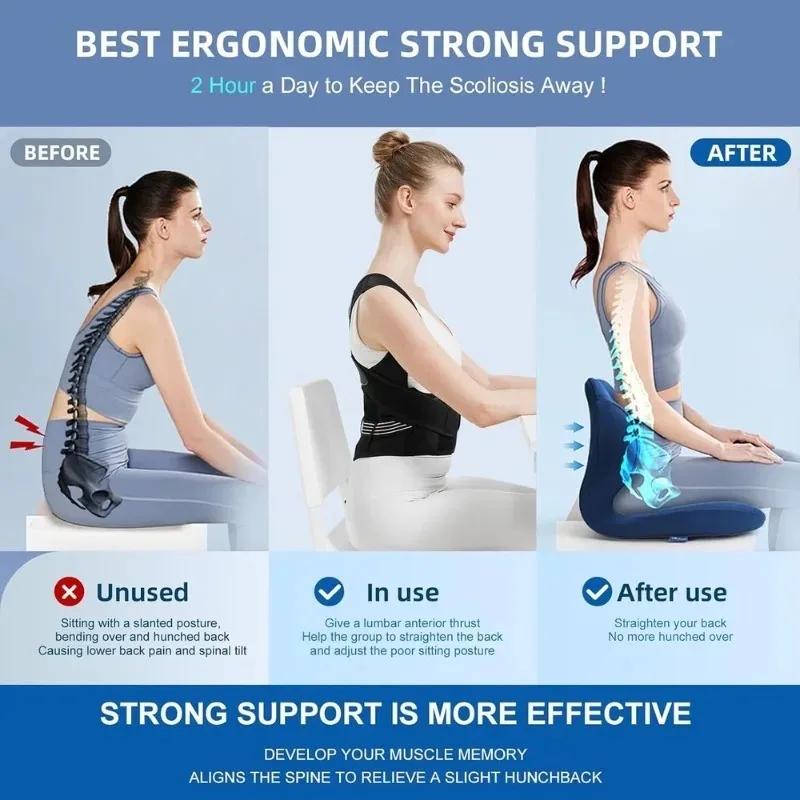 Female Posture Corrector Back Shoulder Support Belt Gym Yoga Corset Lumbar Rehabilitation Equipment
