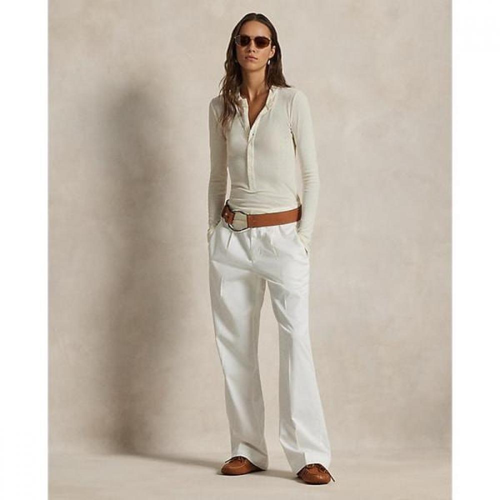 Polo Ralph Lauren Women S Relax pantS Pleated Cotton Blend Wmpopntndl20365100 2