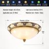 European Retro Dimmable LED Ceiling Light for Hallway, Balcony, or Bedroom