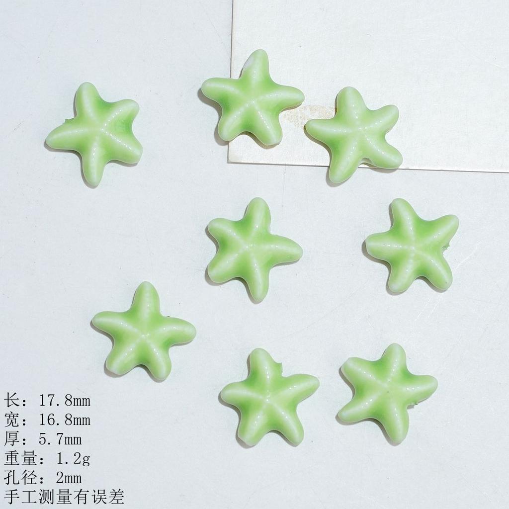 Starfish loose beads marine ceramic necklace bracelet beaded DIY creative handmade material accessories