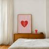 Lovely Trendy Red Heart Canvas Art Paintings Aesthetic This Is My Happy Place Wall Posters Prints for Living Room Home Decor