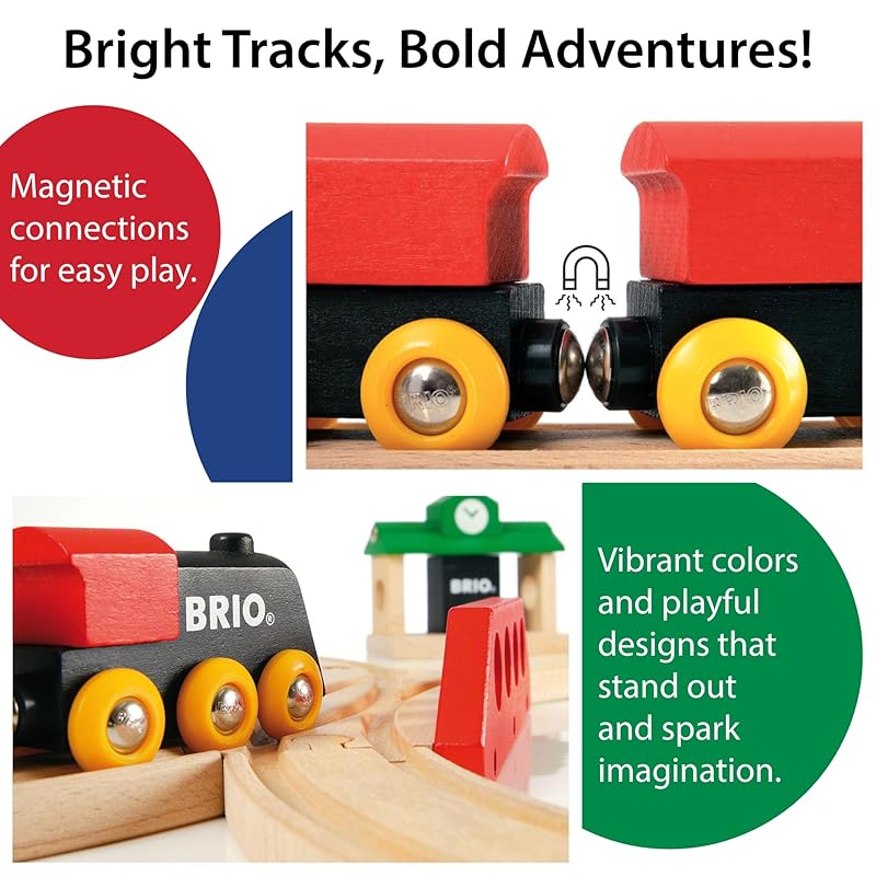 BRIO Classic Rail Figure-8 Set [22 Pieces] 33028, Ages 2+ [Toy, Wooden Toy, Wooden Rail Set, Gift (Birthday/Christmas)]