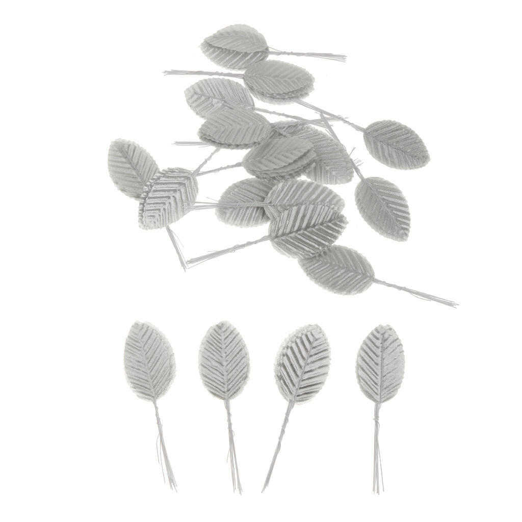 200pcs Artificial Silk Rose Leaves Bouquets Wedding Buttonhole DIY