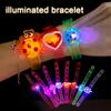 12-Piece Set of Cute Cartoon Glow Bracelets Kids' Birthday Party, Wedding Guest Gifts Halloween & Christmas Party Decorations