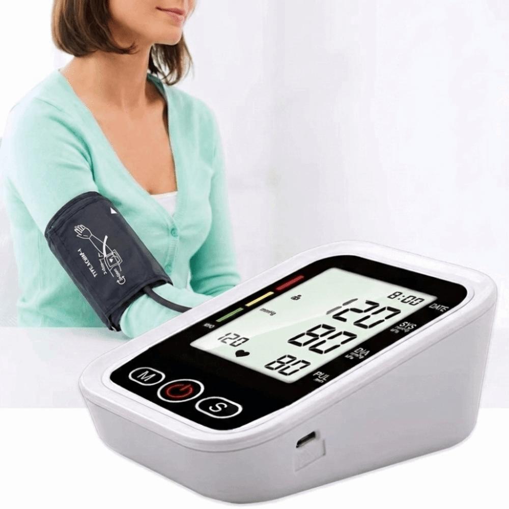 English Upper Arm Blood Pressure Monitor Portable Automatic Sphygmomanometer  Health Monitoring